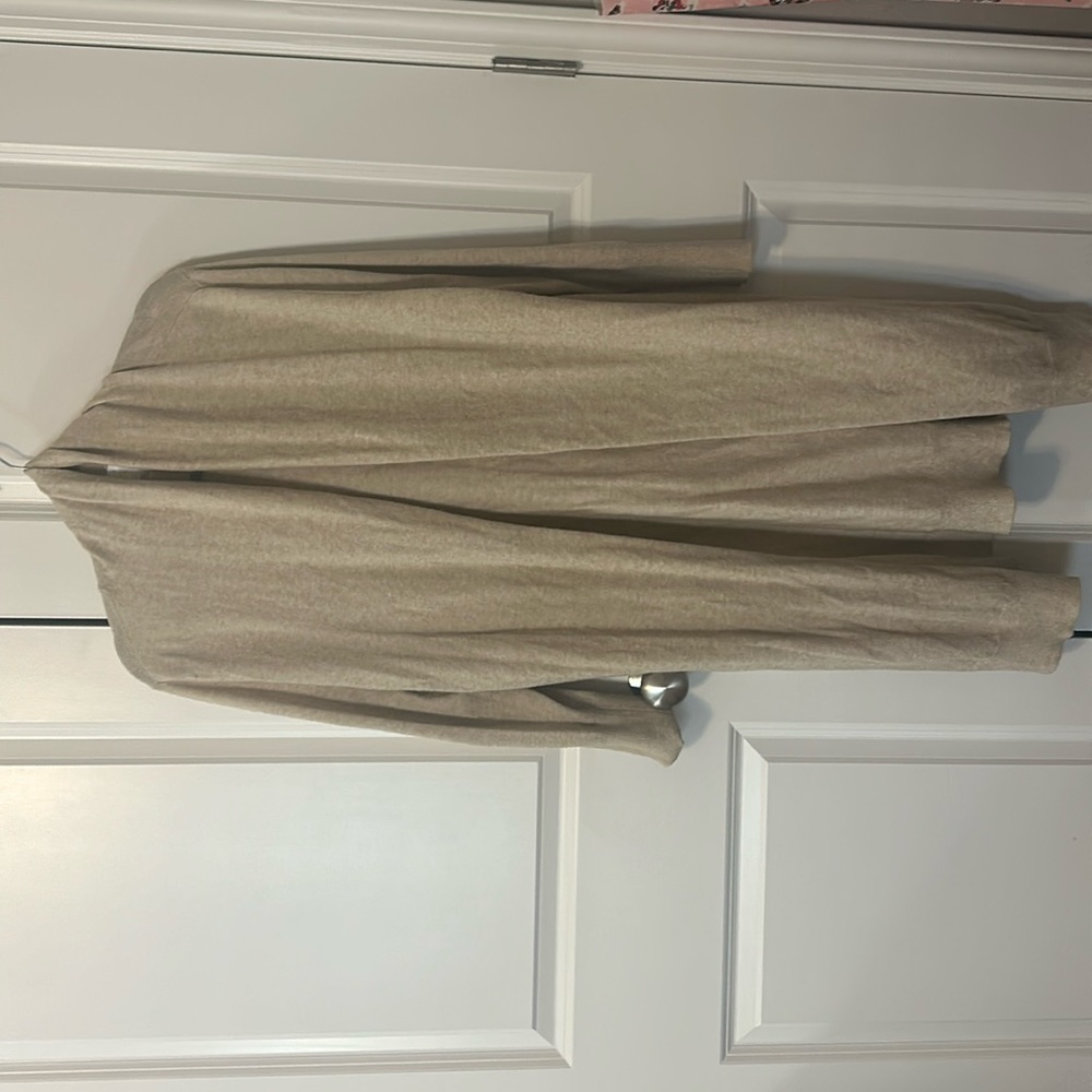 LEITH duster sweater; camel color; size large
